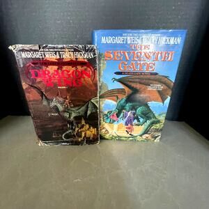 Margaret Weis Tracy Hickman Lot os 2 books Dragon wing The Seventh Gate fantasy